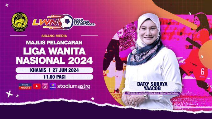 Siaran Langsung (Live Streaming) Majlis Pelancaran Liga Wanita Nasional ...