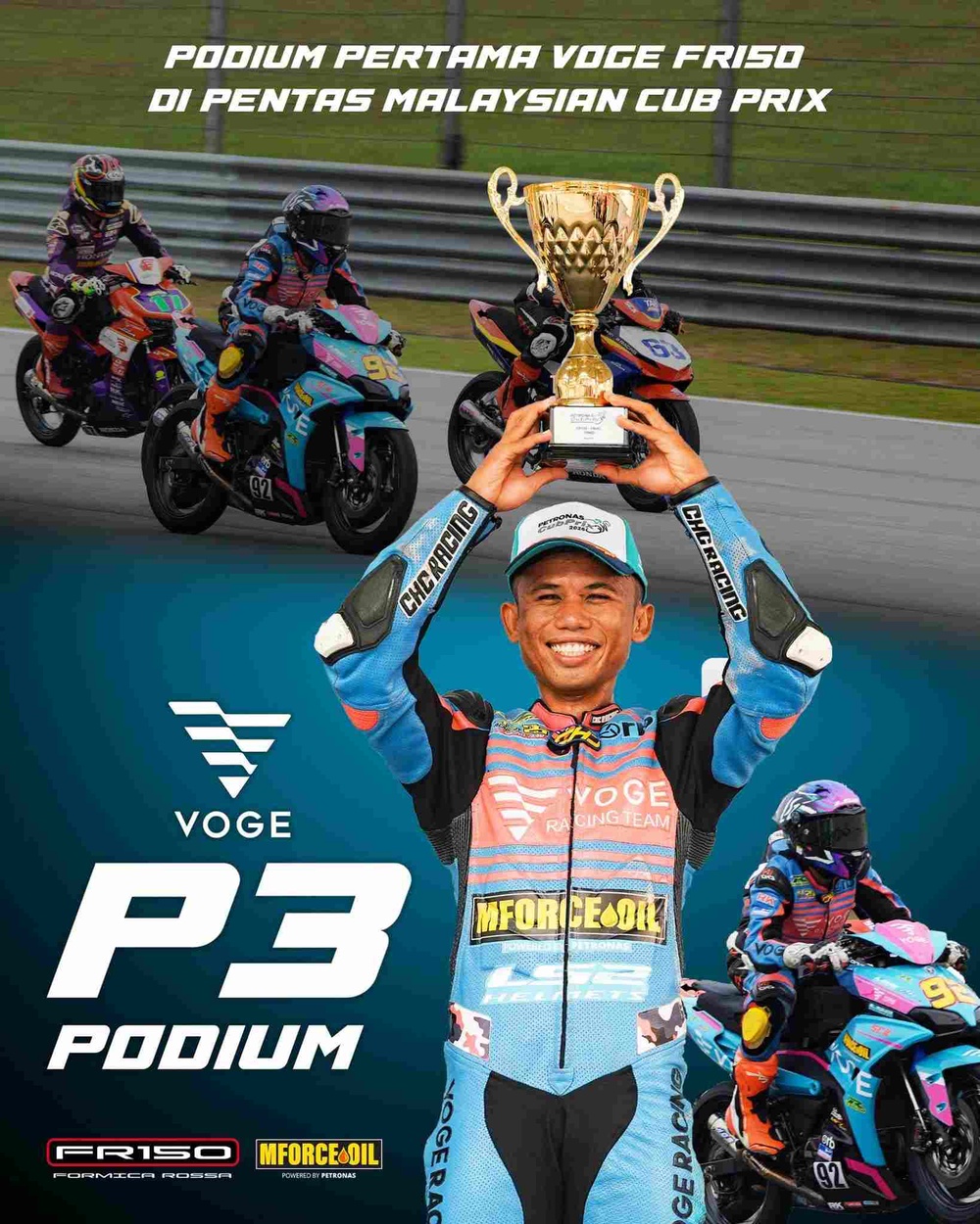 Image from: Cub Prix Malaysia: Muzakkir hargai keringat warga VOGE Racing Team dengan podium