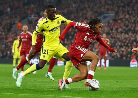 SOCCER-CHAMPIONS-LIV-VIL:Soccer-Ngumoha comes of age on breathless Anfield night