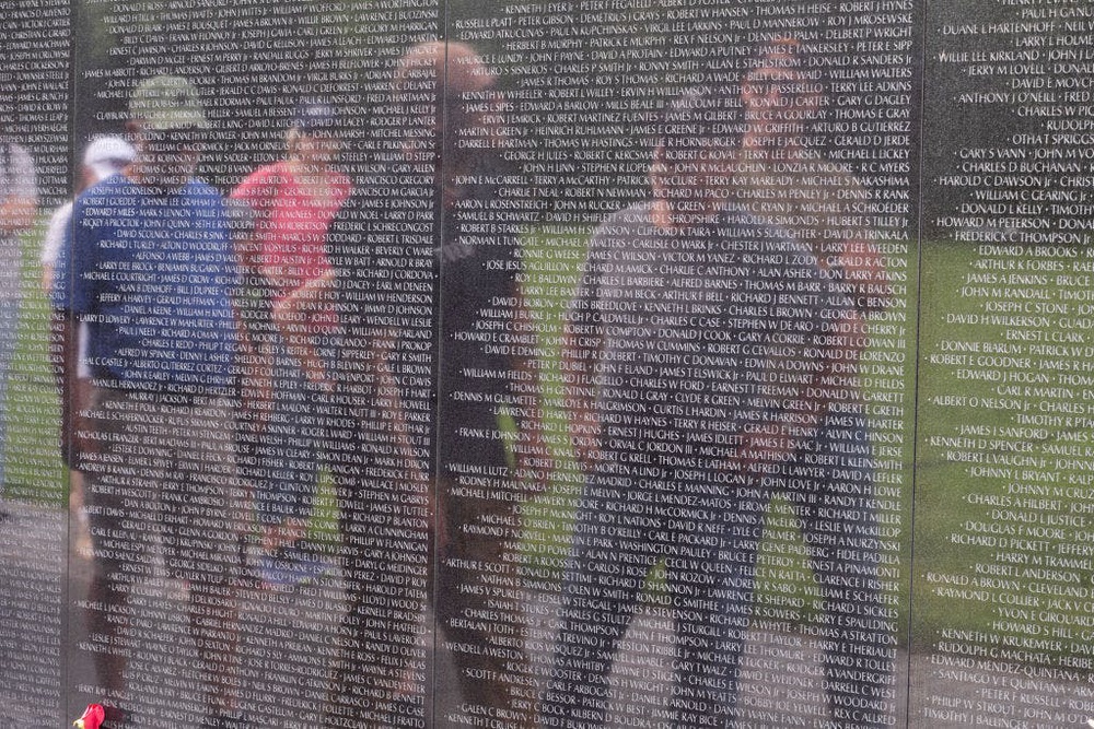 Veterans In Congress Wash Vietnam War Wall For Memorial Day