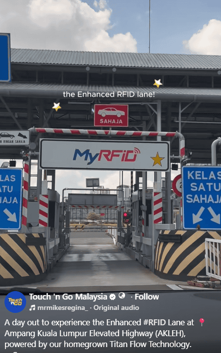 Image from: RFID Upgrade (Enhanced RFID Lane) – Tak Perlu Stop, Boleh Lepas Lebih 50km/j!