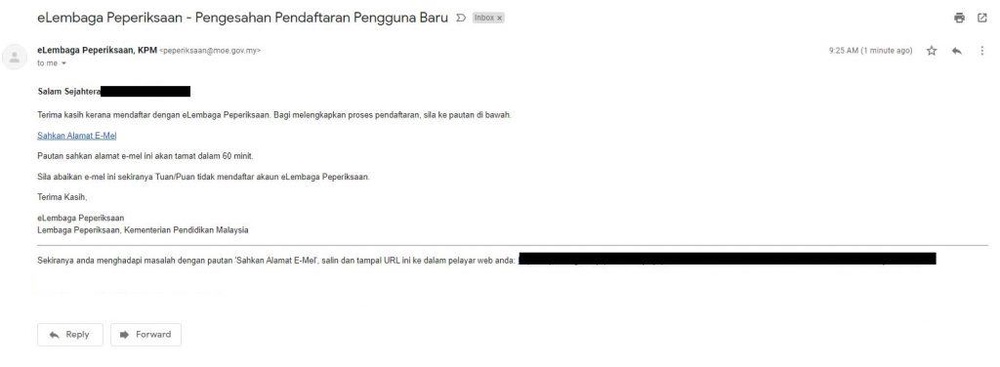 Image from: e-Lembaga Peperiksaan Malaysia: Fungsi & Cara Daftar Akaun