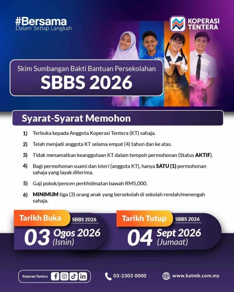 Image from: SBBS 2026: Skim Sumbangan Bakti Bantuan Persekolahan (Koperasi Tentera)