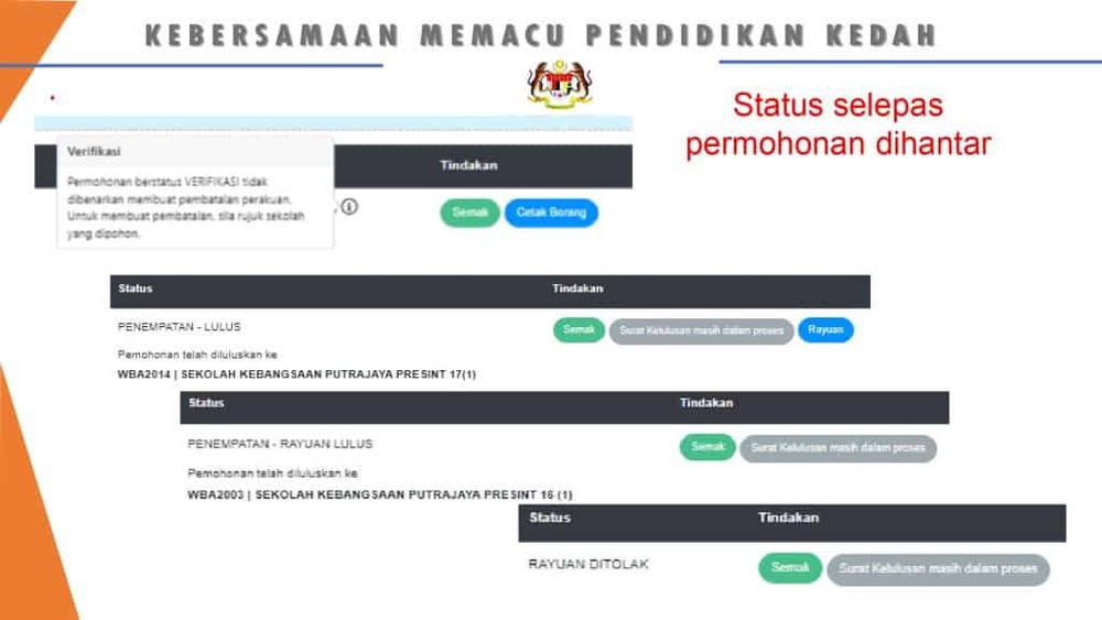PANDUAN PENDAFTARAN TAHUN 1 MELALUI IDME MOIES KPM ONLINE