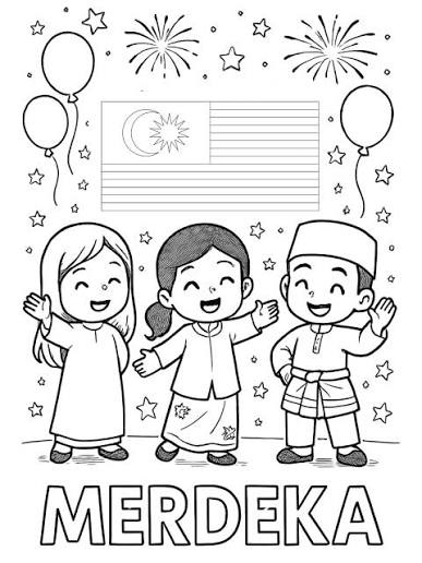 Image from: Koleksi Poster Hari Merdeka 2026 & Gambar Mewarna untuk Guru/Ibubapa