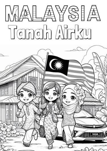  Gambar Mewarna Hari Merdeka