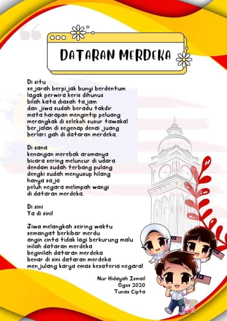 Image from: 15+ Koleksi Sajak Merdeka Ditulis Sasterawan Negara & Penyair/Penyajak Terkenal