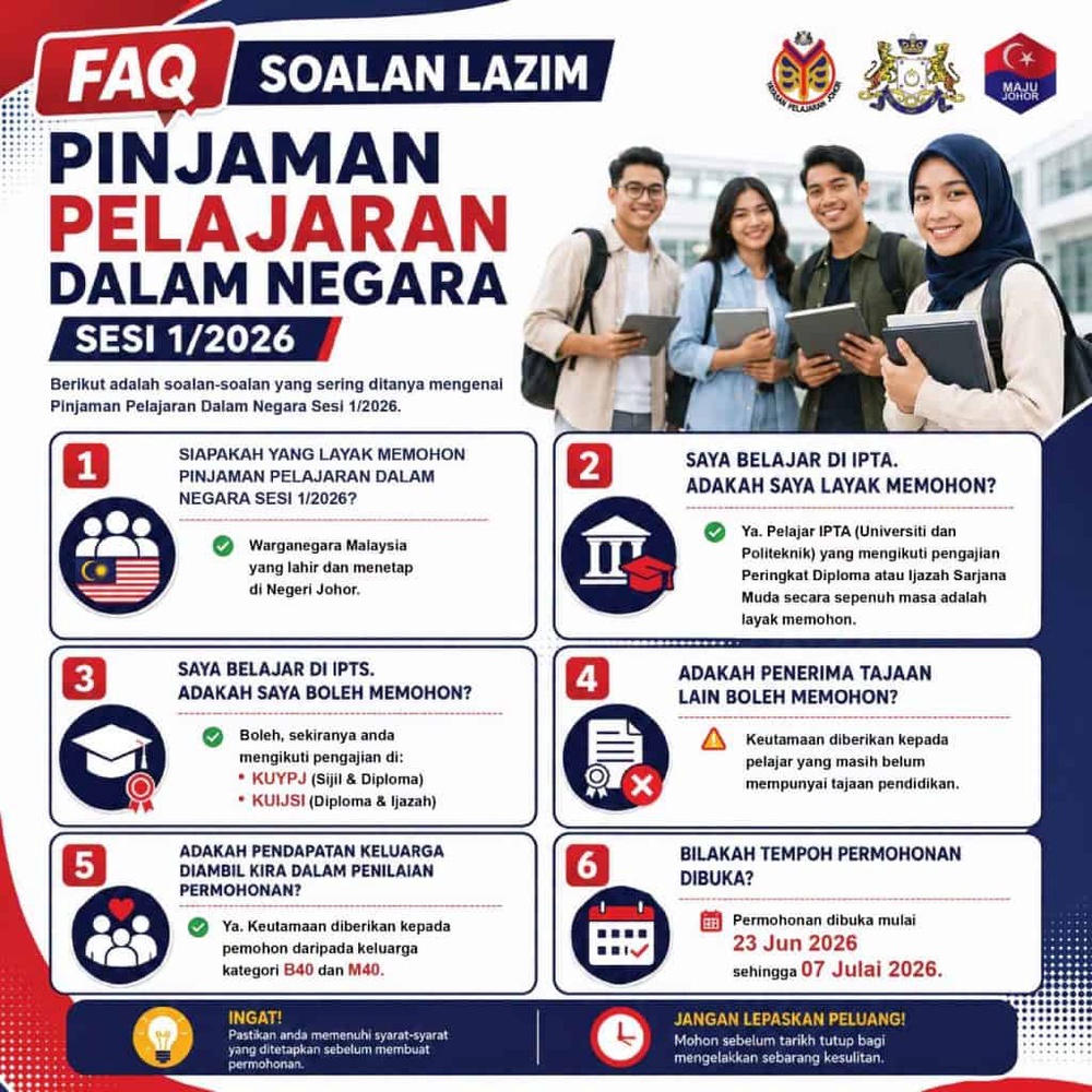 Image from: Permohonan Pinjaman Pelajaran Dalam Negara YPJ 2026