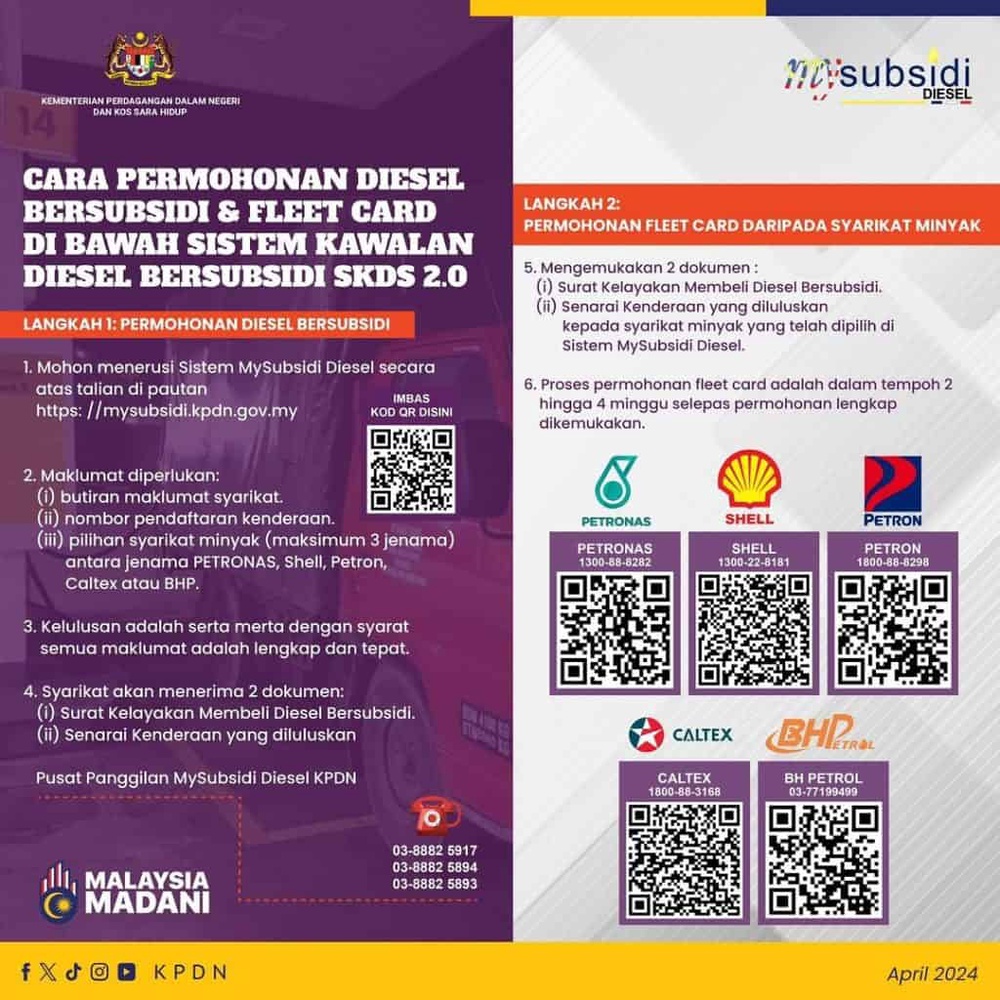 Image from: SKDS 2.0 – Permohonan Pembayaran Tunai Subsidi Diesel