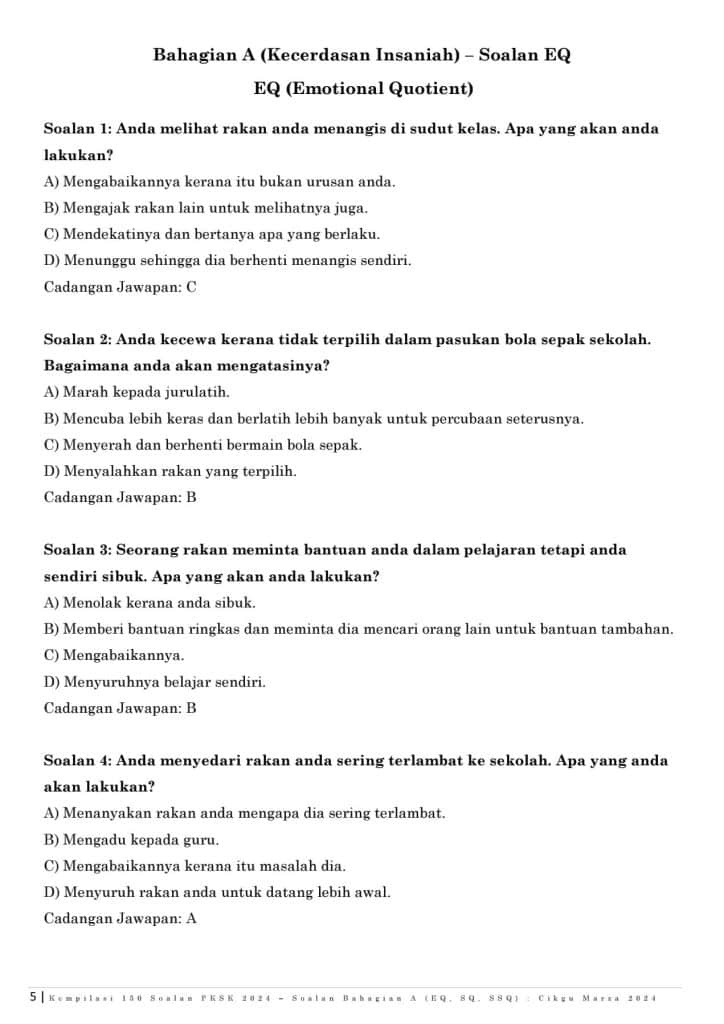 soalan pksk