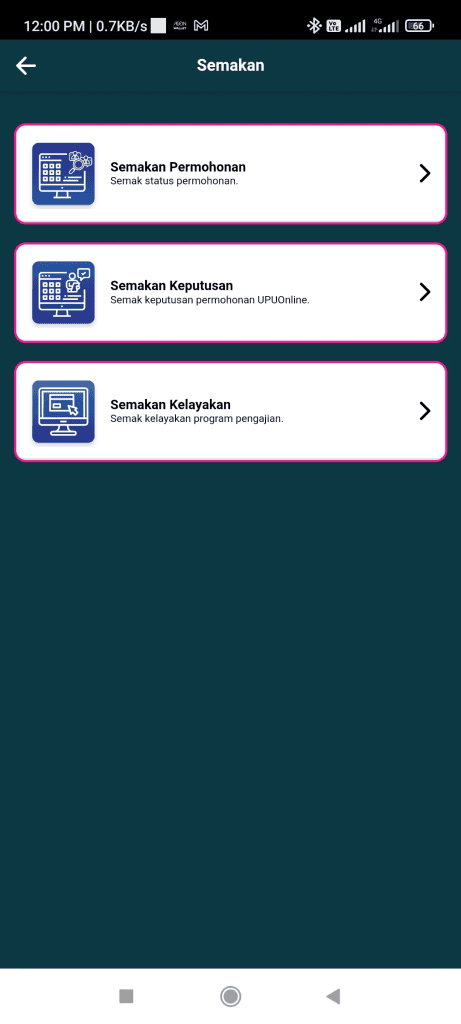 semakan UPUonline