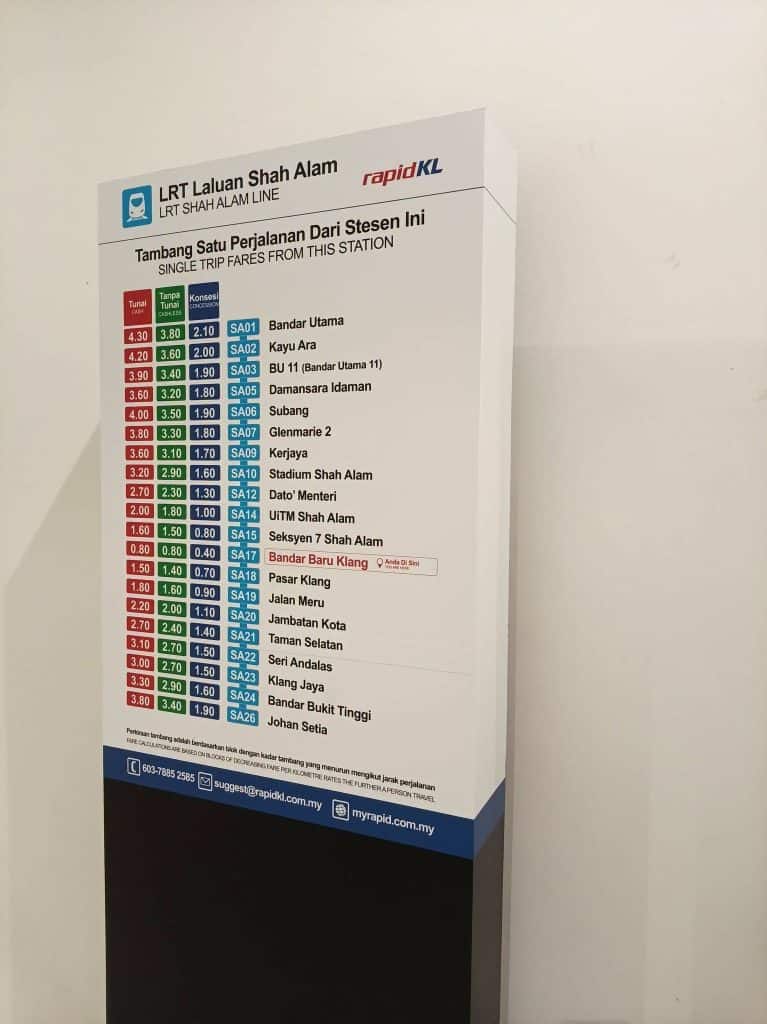 Image from: Senarai Stesen LRT3 Laluan Shah Alam & Tambang Percuma Hingga 31 Julai