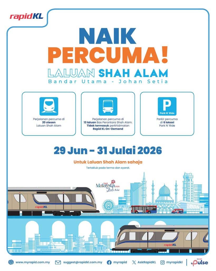Image from: Senarai Stesen LRT3 Laluan Shah Alam & Tambang Percuma Hingga 31 Julai