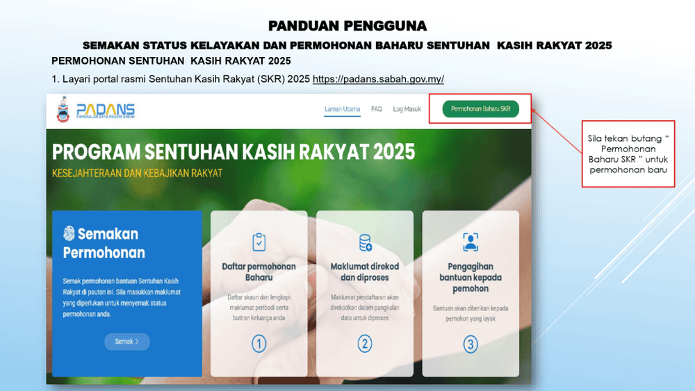 Semakan Status Kelayakan dan Permohonan SYUKUR Sabah 2025