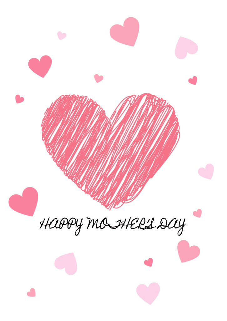 Poster Happy Mother's Day dengan background menarik.