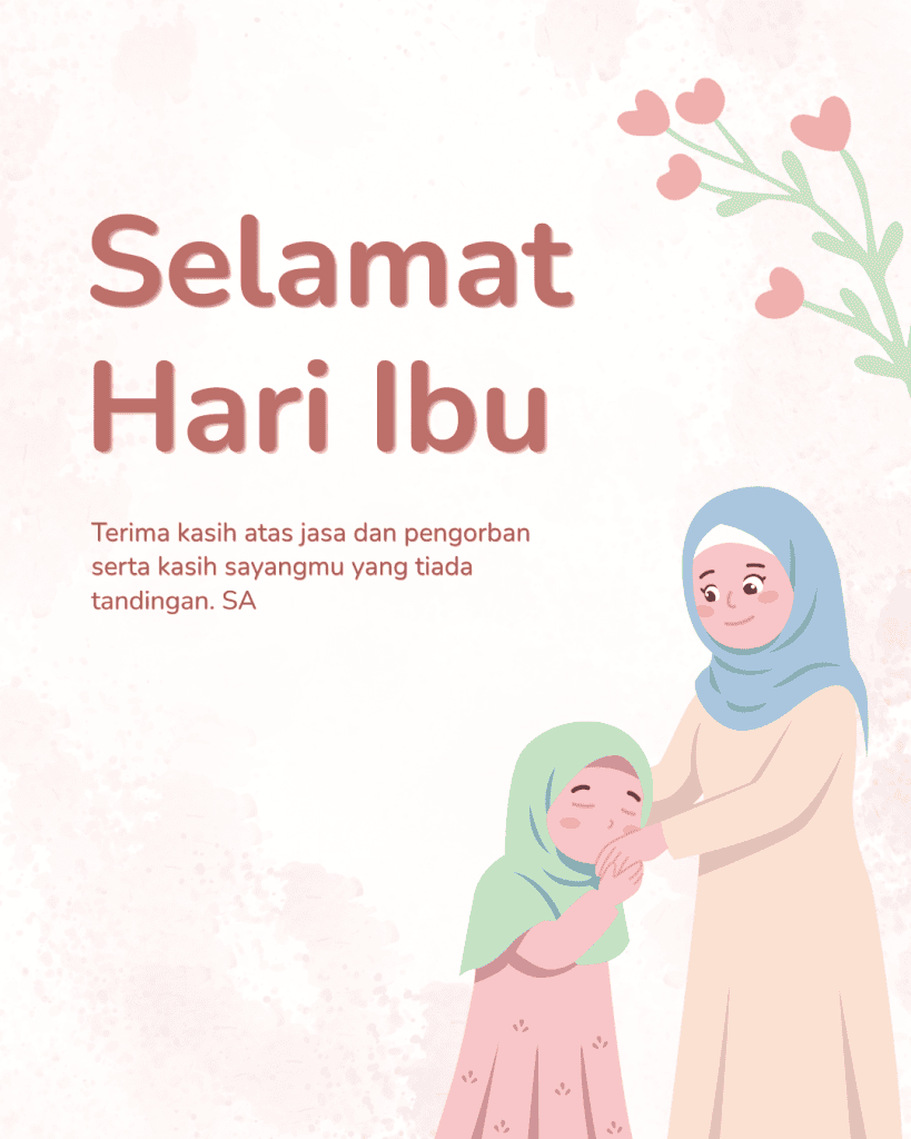 Poster dengan ucapan Selamat Hari Ibu
