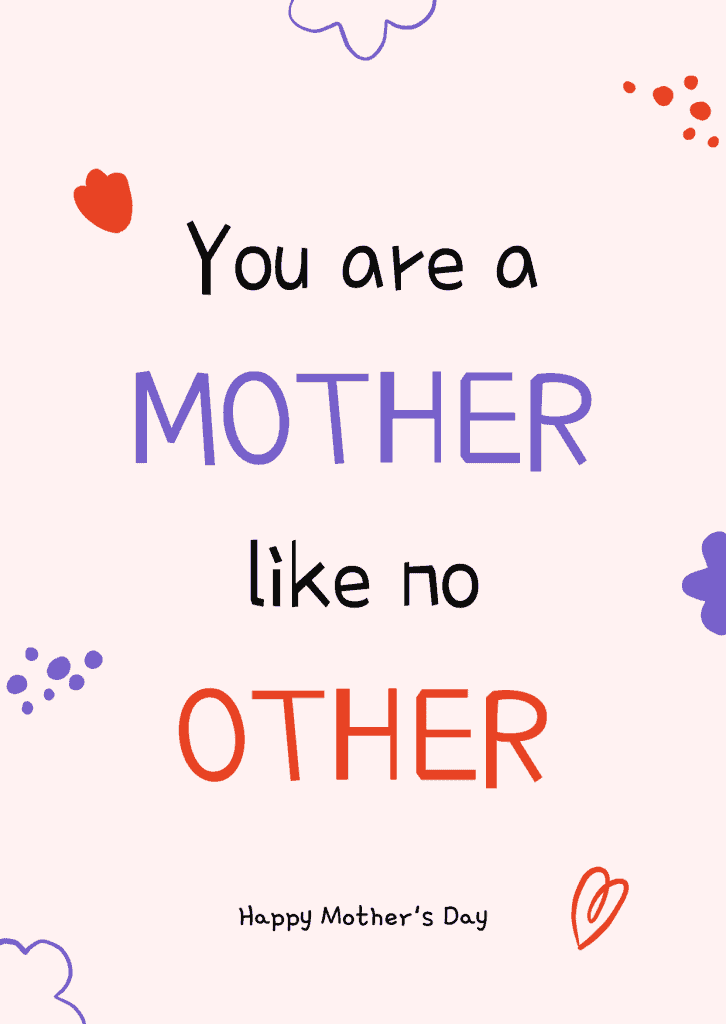 Poster/Kad ucapan Hari Ibu dalam bahasa Inggeris