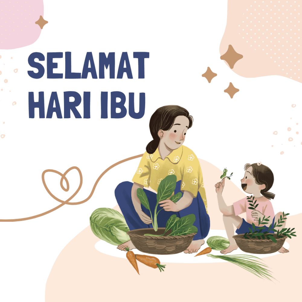 Poster ucapan Selamat Hari Ibu untuk media sosial.
