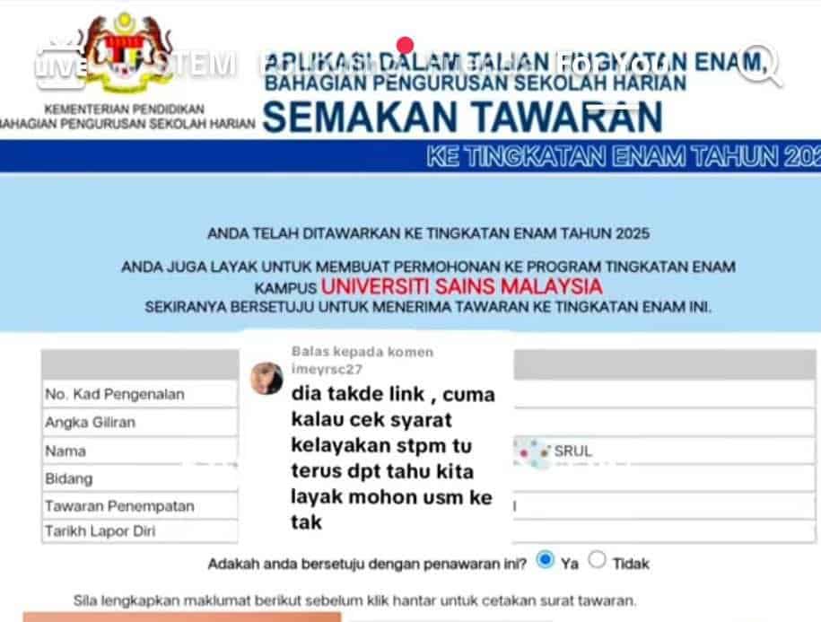 Image from: Permohonan Tingkatan 6 2026 di UKM & USM – Kampus Universiti