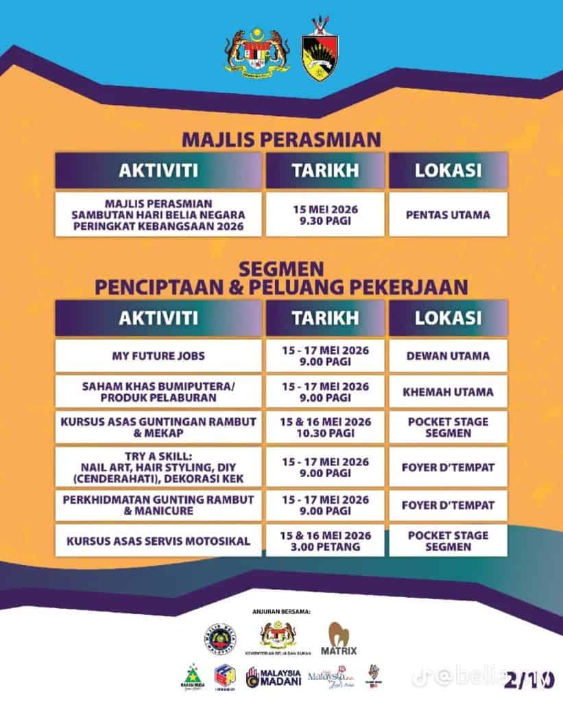 Image from: Hari Belia Negara 2026: Sambutan Peringkat Kebangsaan / Negeri