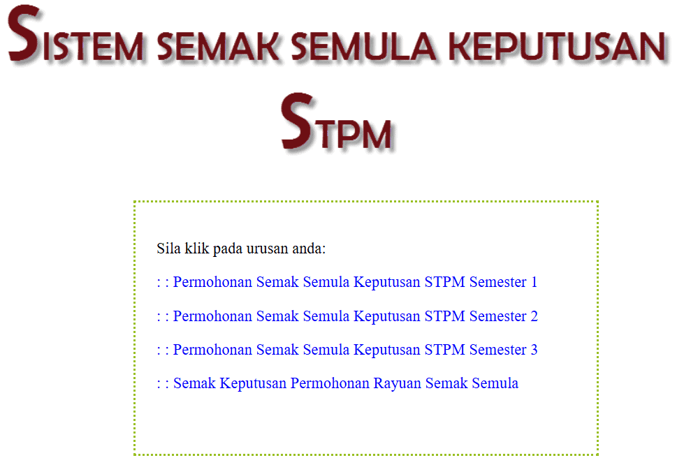 Image from: Rayuan Semak Semula Keputusan STPM 2025 (Semester 3)