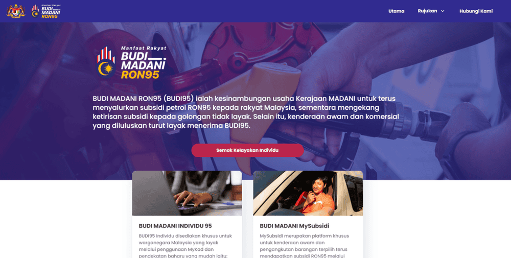 Image from: BUDI Madani 2025 – Semakan Subsidi RON95 & Diesel