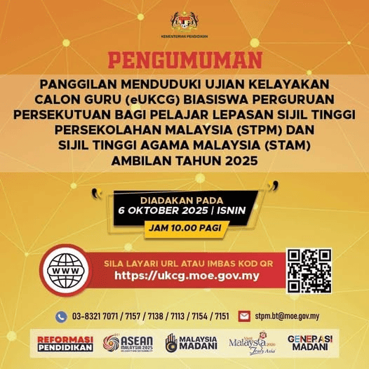 UKCG (Ujian Kelayakan Calon Guru), 6 Okt 2025 – Tips Lulus