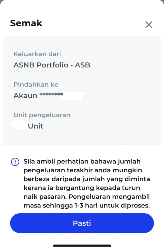 Pengeluaran ASB Secara Online Melalui myASNB & Had Pengeluaran