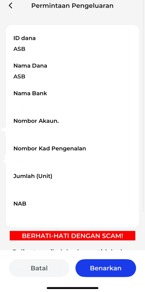 Pengeluaran ASB Secara Online Melalui myASNB & Had Pengeluaran