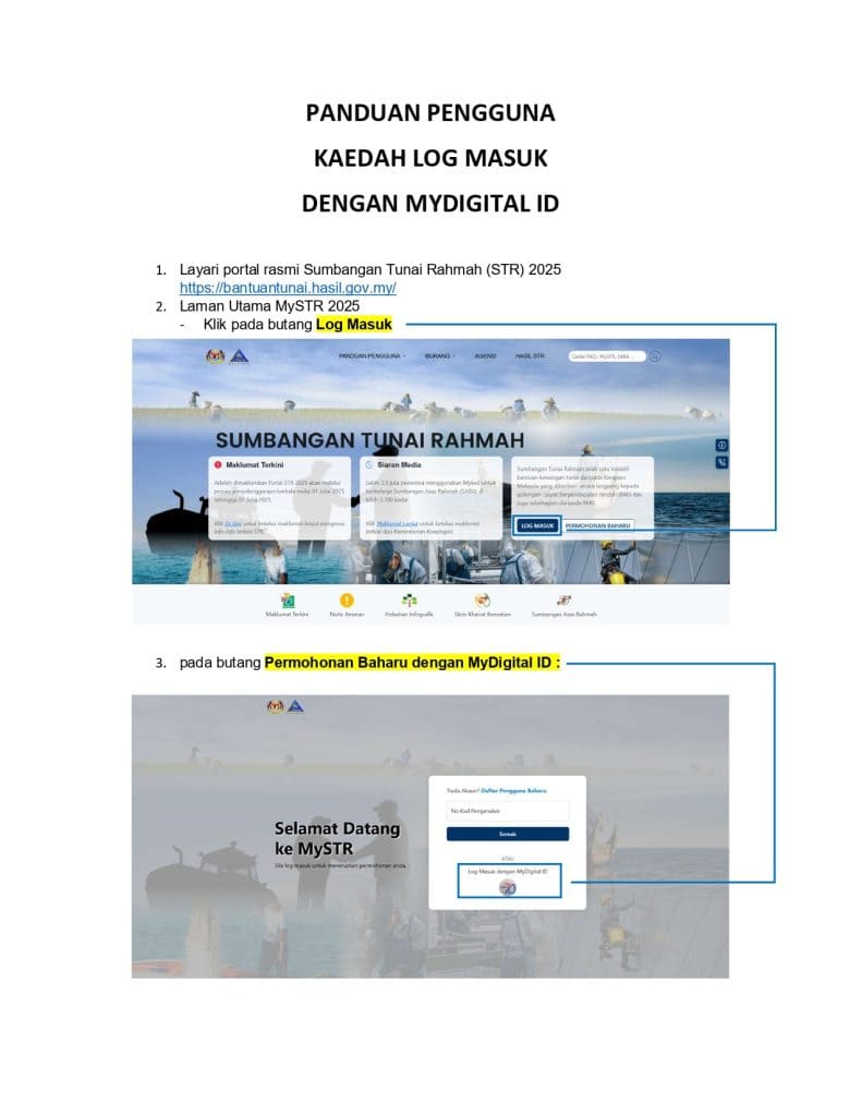Image from: Permohonan STR 2026 Fasa 3 (Sumbangan Tunai Rahmah)