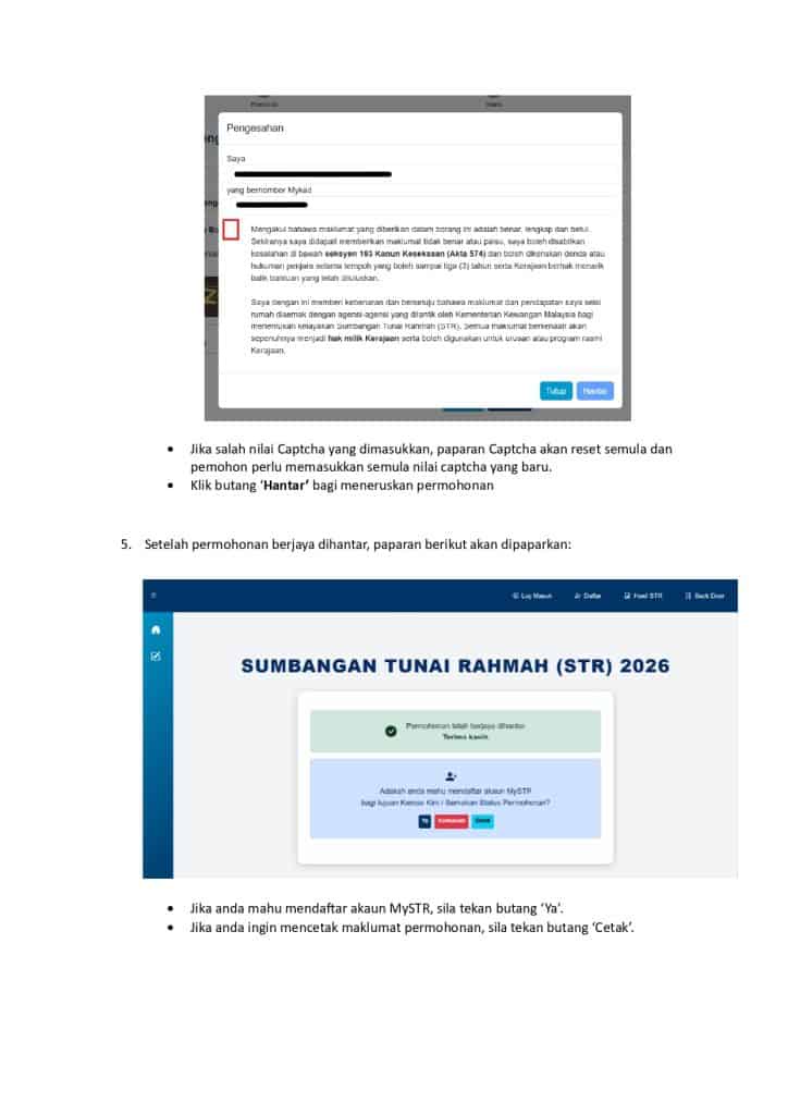 Image from: Permohonan STR 2026 Fasa 3 (Sumbangan Tunai Rahmah)