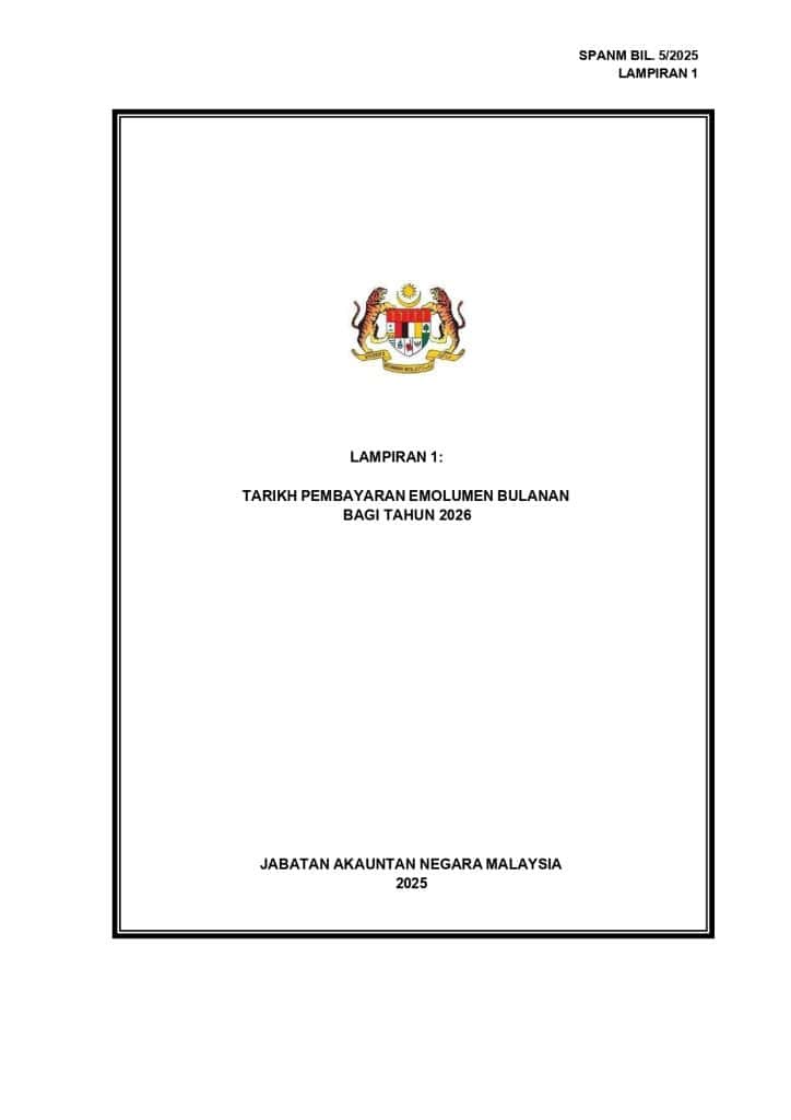 Image from: Tarikh Gaji 2026 – Jadual Gaji Penjawat Awam