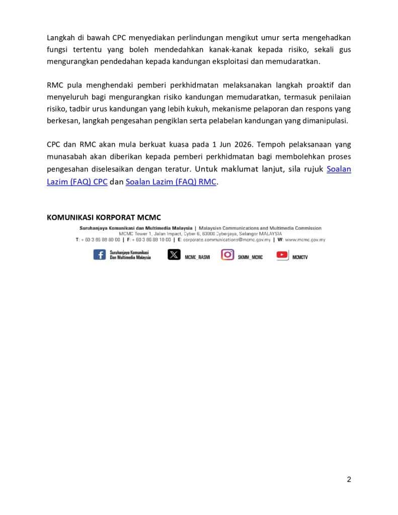 Media Sosial 16 Tahun