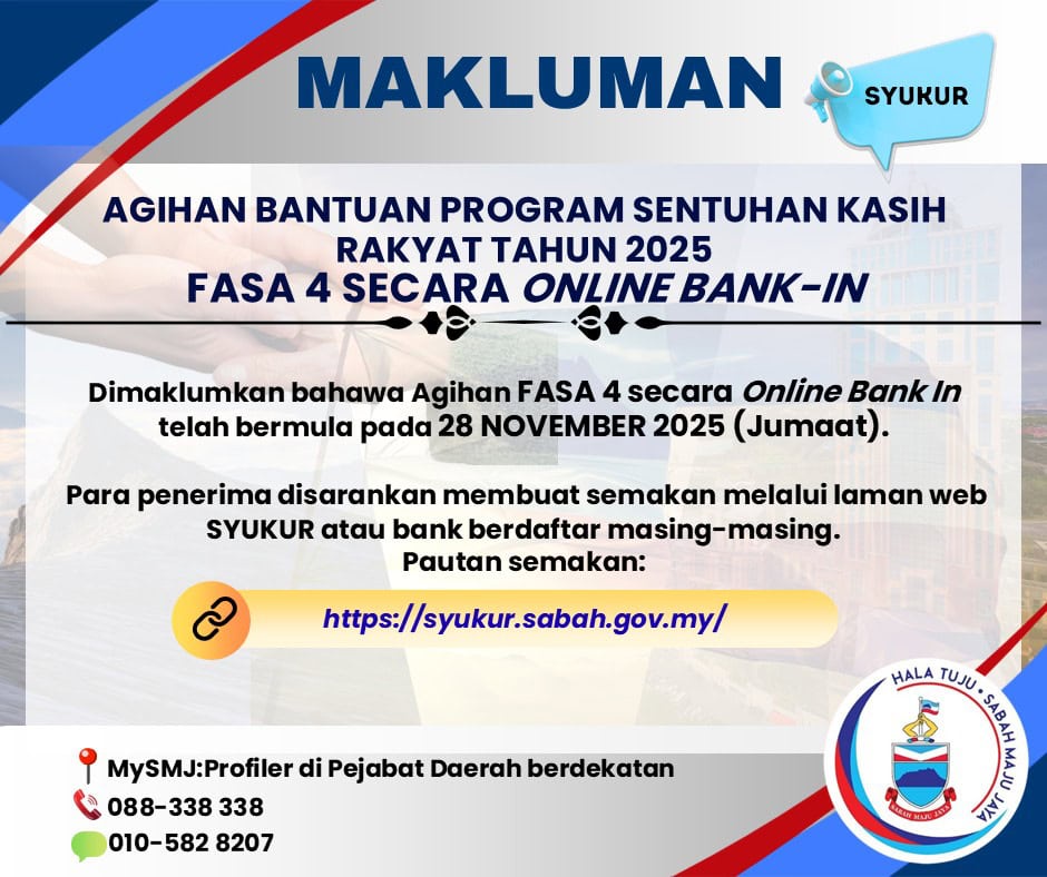 Image from: Senarai Bantuan Kerajaan / Pengumuman Minggu Ini (25 Mei 2026)