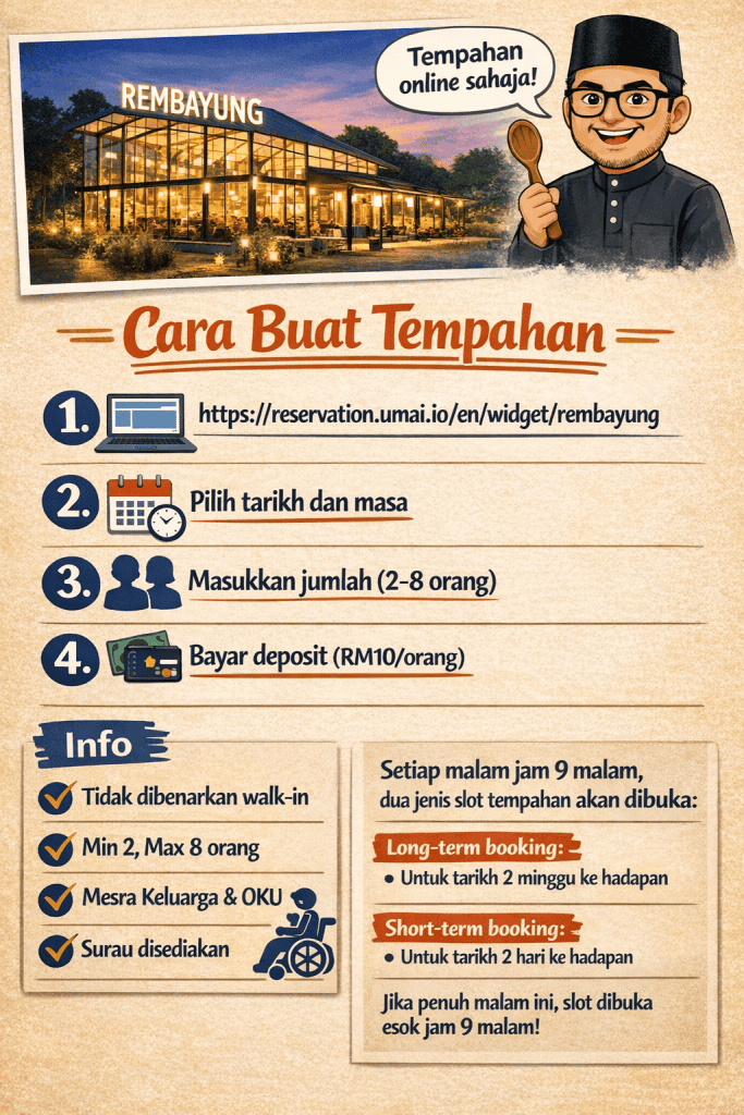 rembayung tempahan booking restoran