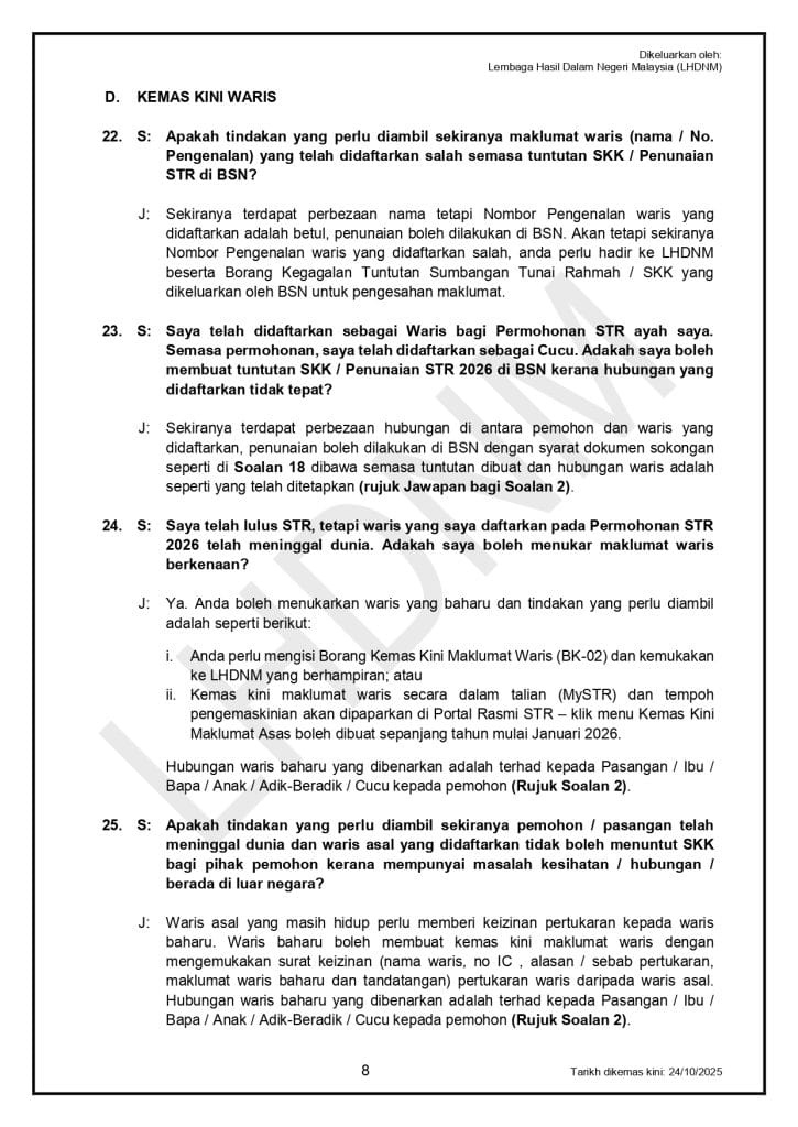 Image from: Khairat Kematian STR 2026 (SKK): Syarat & Permohonan