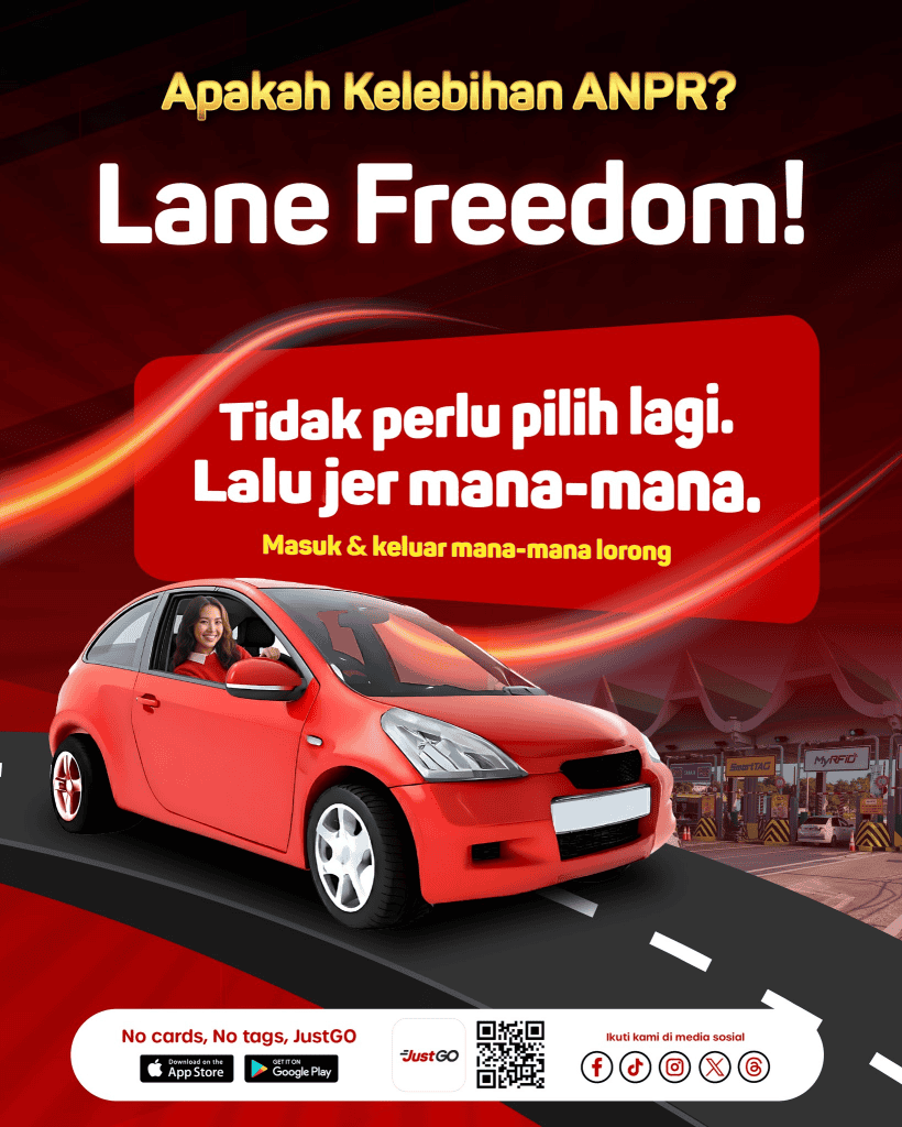 Image from: JustGo Malaysia – Cara Daftar & Guna Tol Tanpa Palang di 18 Lokasi Terpilih, Mudah & Cepat!