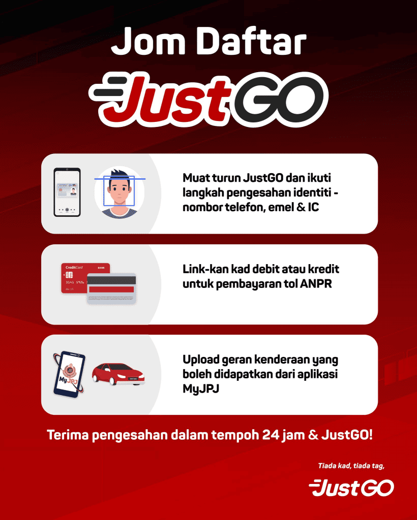 JustGo malaysia tol tanpa palang