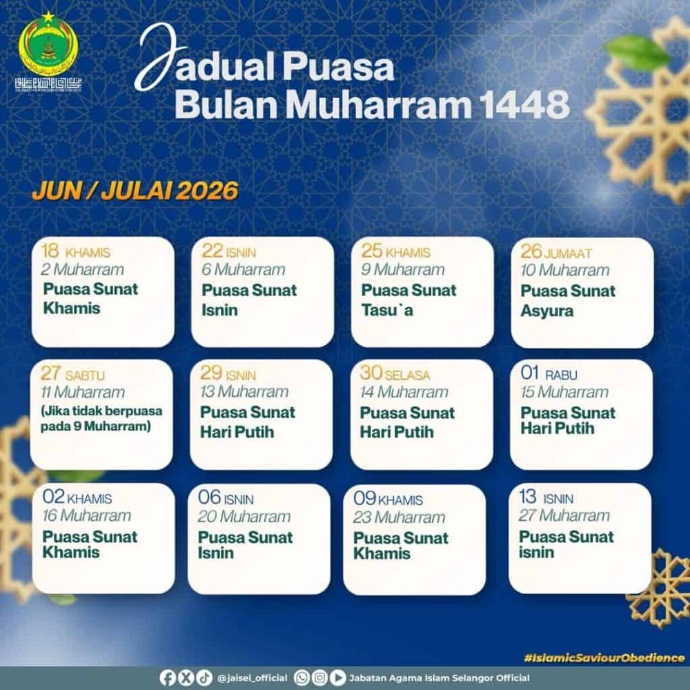 Image from: Jadual Puasa Muharram 2026 – Tarikh, Niat & Kelebihan