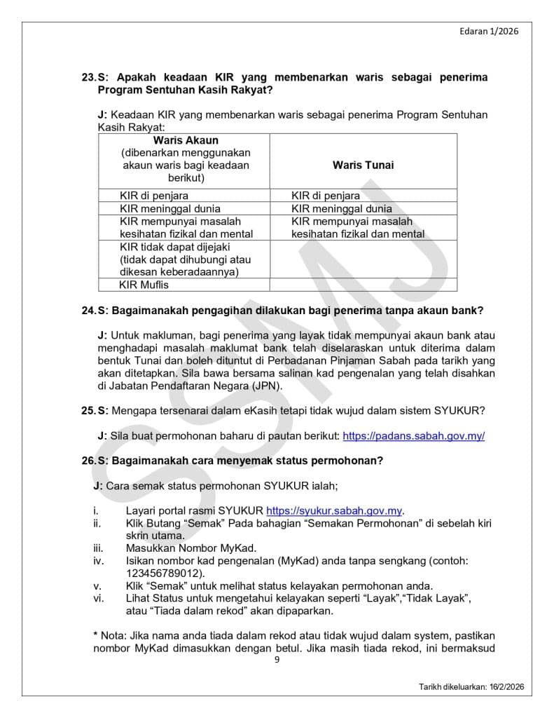 Image from: SYUKUR Sabah 2026 – Semakan Bayaran Fasa 2 Mulai 21 Mei