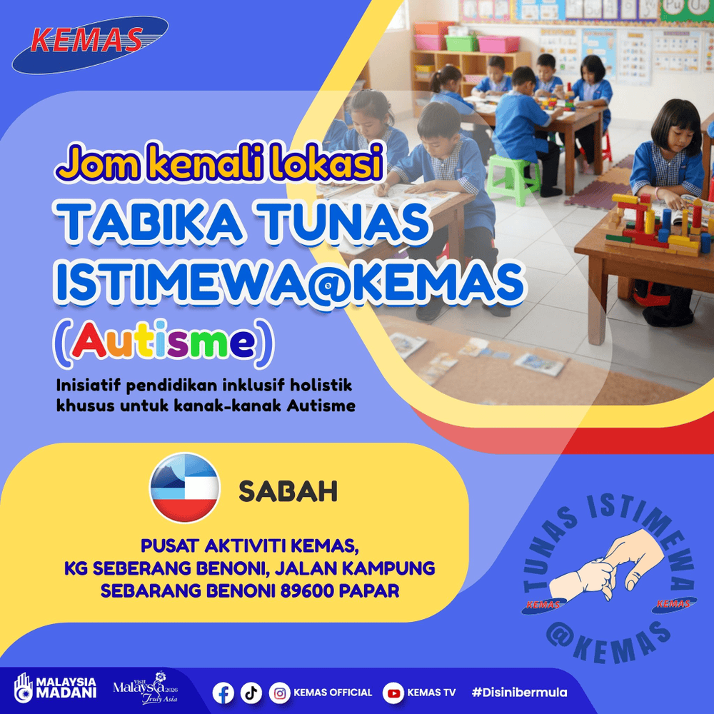 Image from: Tabika Tunas Istimewa (Tabika Autisme KEMAS) – Senarai & Tarikh Permohonan 2027
