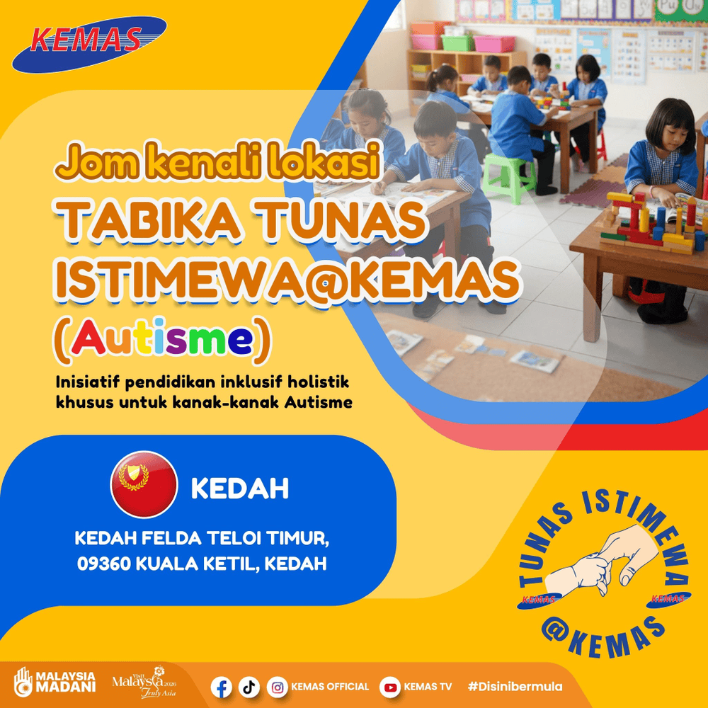 Image from: Tabika Tunas Istimewa (Tabika Autisme KEMAS) – Senarai & Tarikh Permohonan 2027
