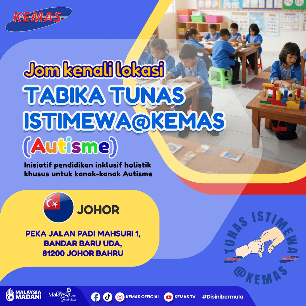 Image from: Tabika Tunas Istimewa (Tabika Autisme KEMAS) – Senarai & Tarikh Permohonan 2027
