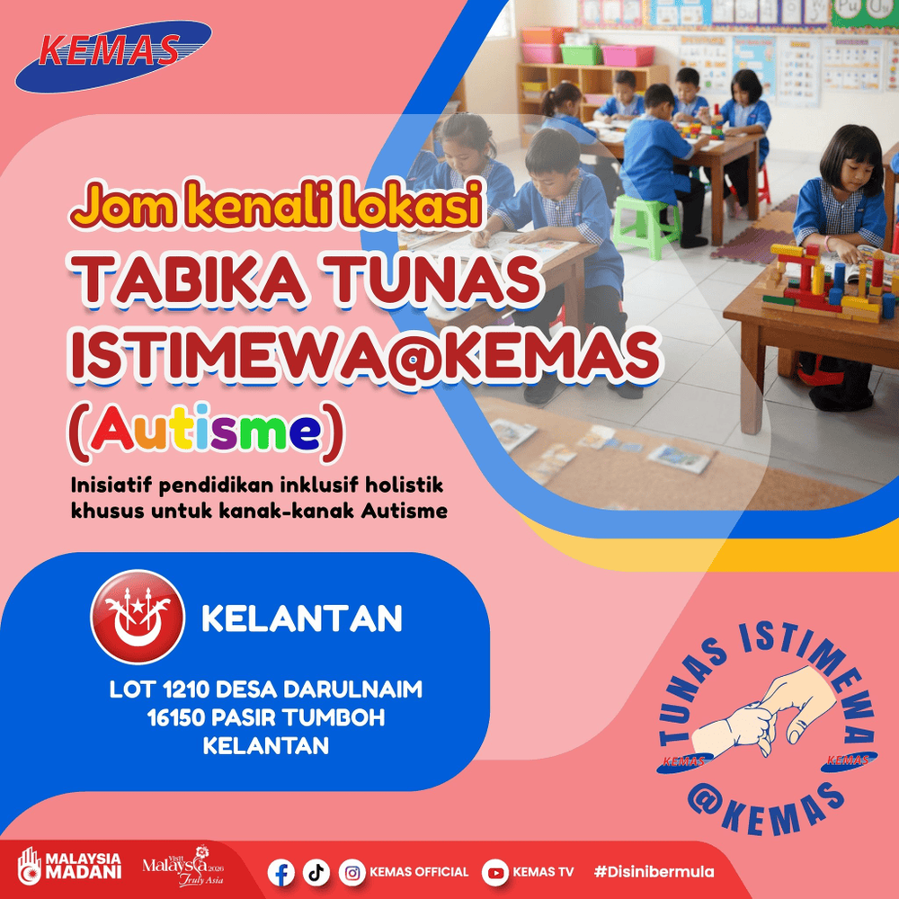 Image from: Tabika Tunas Istimewa (Tabika Autisme KEMAS) – Senarai & Tarikh Permohonan 2027