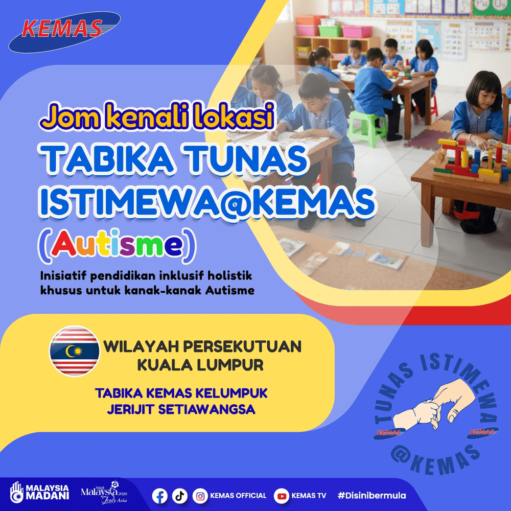 Image from: Tabika Tunas Istimewa (Tabika Autisme KEMAS) – Senarai & Tarikh Permohonan 2027