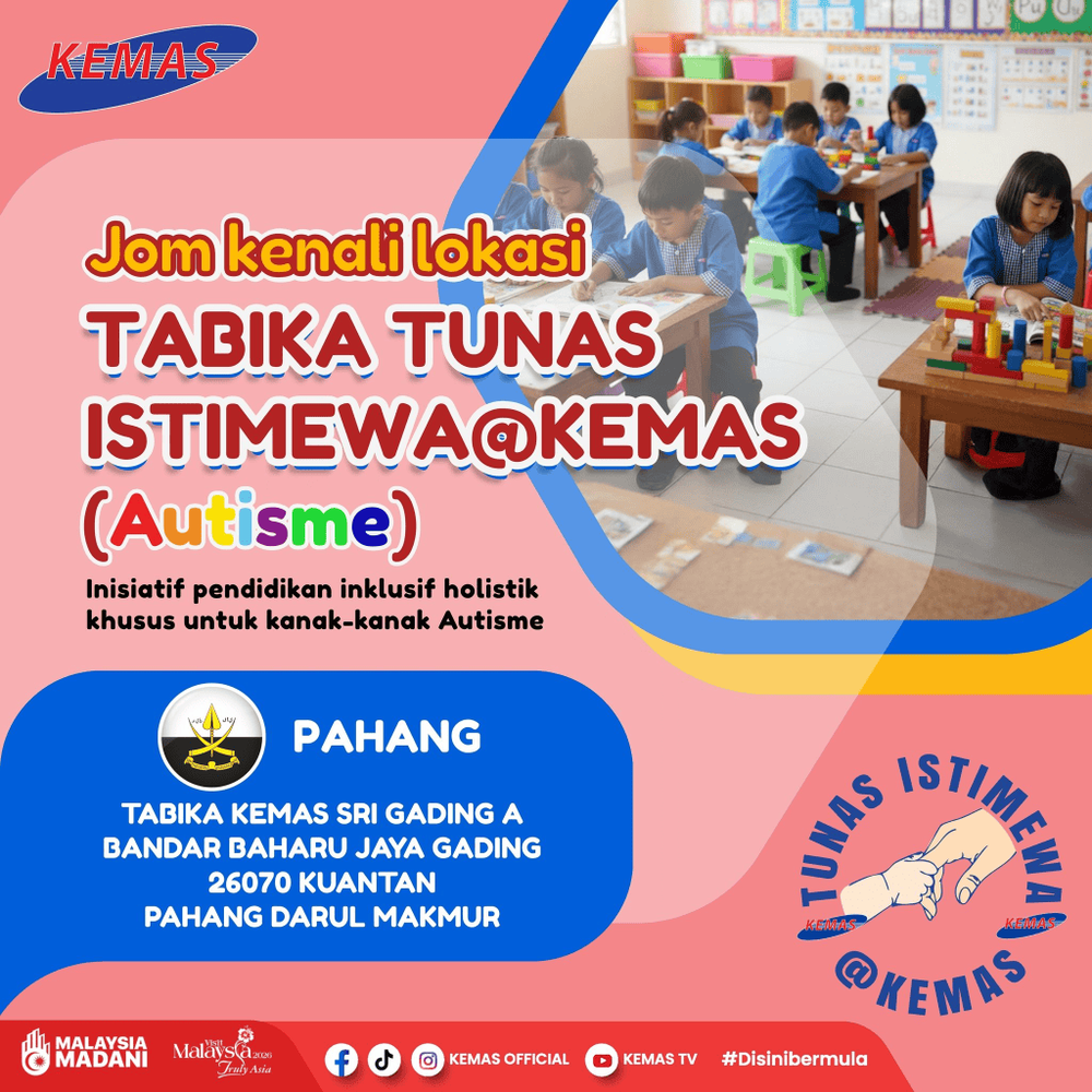 Image from: Tabika Tunas Istimewa (Tabika Autisme KEMAS) – Senarai & Tarikh Permohonan 2027