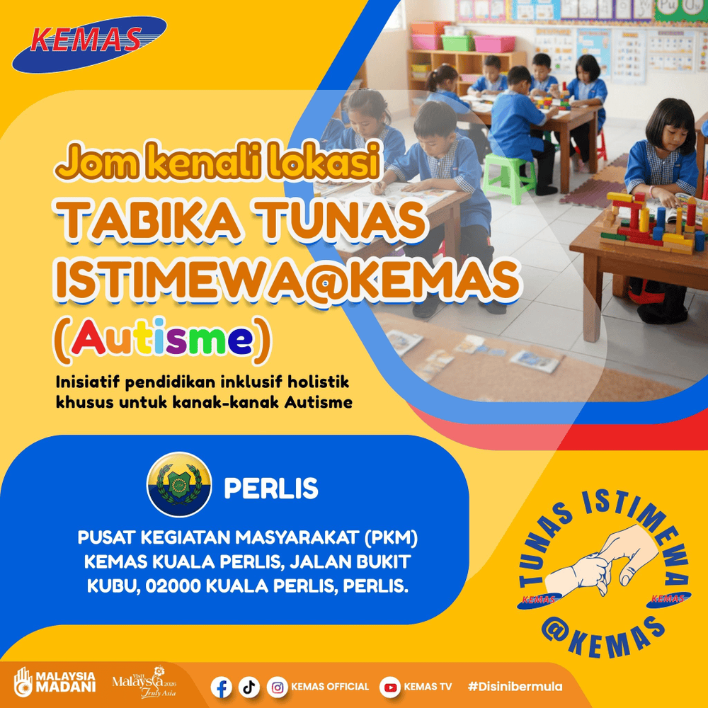 Image from: Tabika Tunas Istimewa (Tabika Autisme KEMAS) – Senarai & Tarikh Permohonan 2027