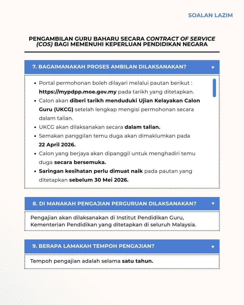 Image from: Guru CoS (Contract of Service) – Maksud, Gaji, & Kelayakan