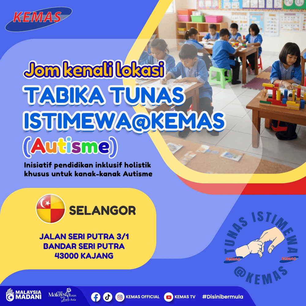 Image from: Tabika Tunas Istimewa (Tabika Autisme KEMAS) – Senarai & Tarikh Permohonan 2027