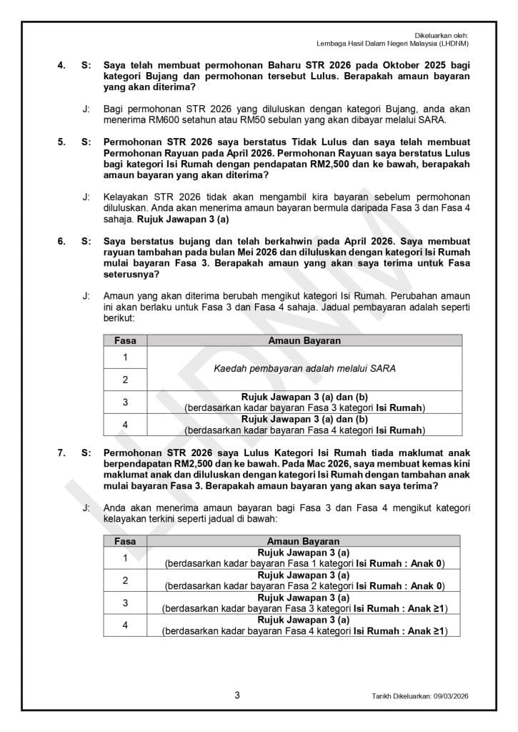 Image from: STR 2026 – Daftar MySTR, Kemaskini Sumbangan Tunai Rahmah
